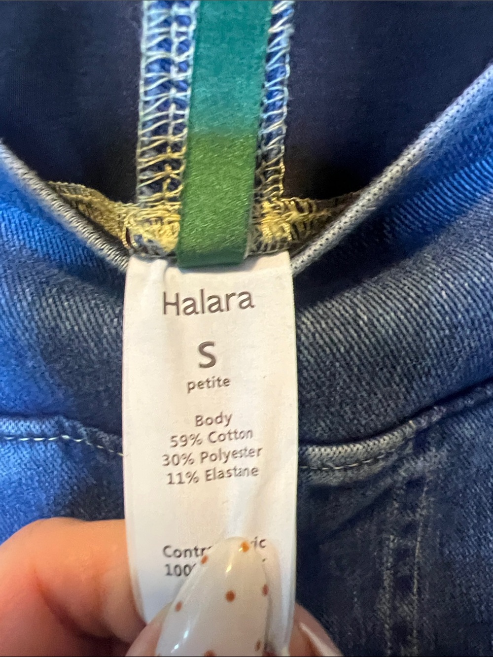 HALARA Wide-Leg Stretch Jeans in Deep Blue Wash - Picture 3 of 3